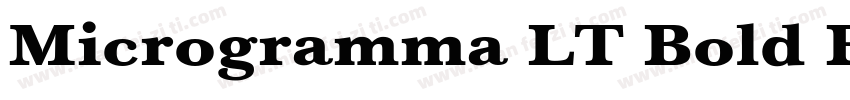 Microgramma LT Bold Extended字体转换
